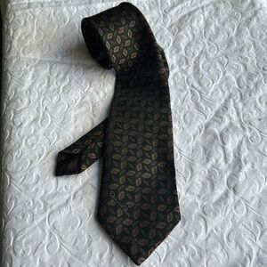 Oscar de la Renta Black & Burgundy Tie